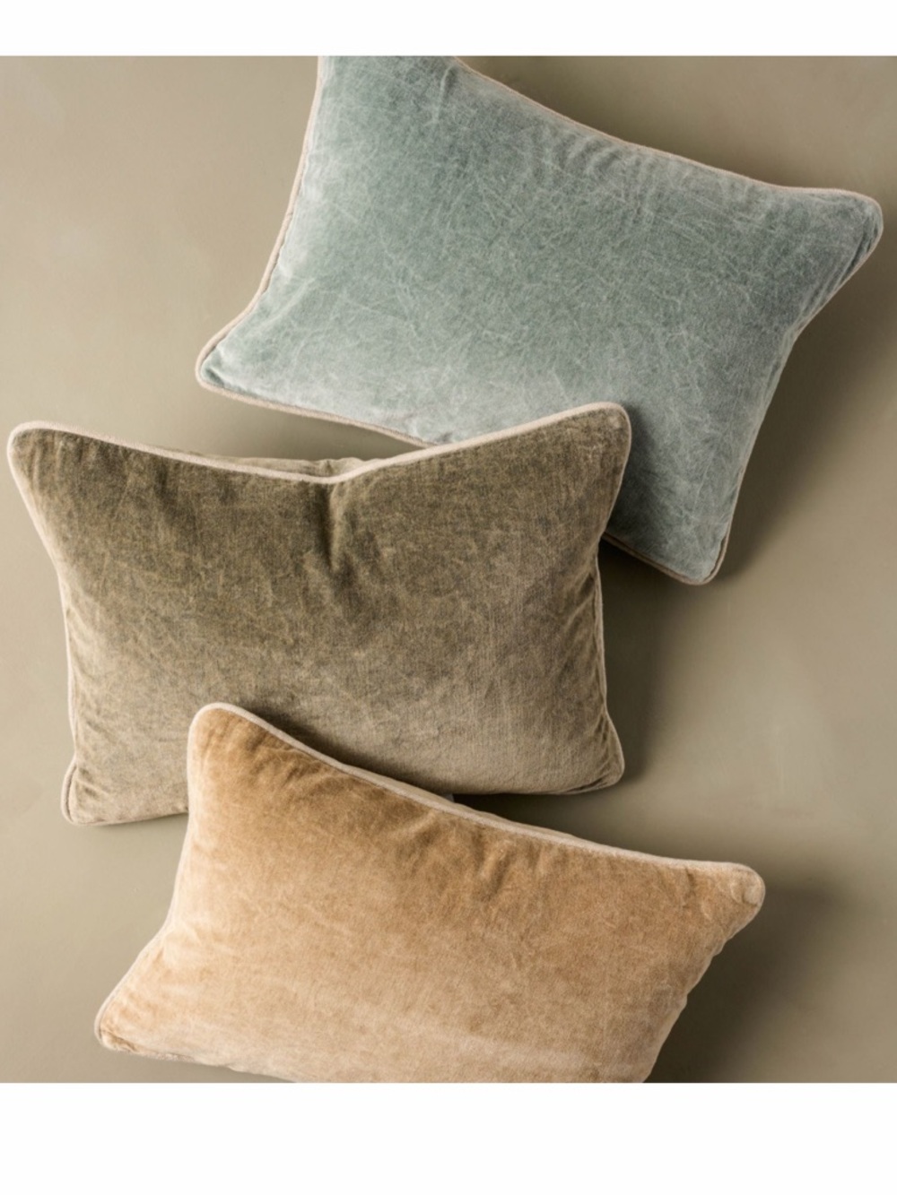 Heirloom Velvet Lumbar Pillow in Bay Green - Picture 3 of 9